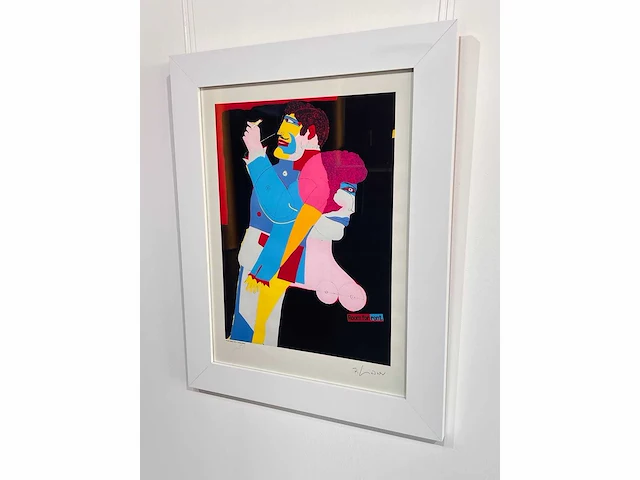 Richard lindner 1969 (after) - kamer te huur,, litho's 71x55 cm - ingelijst . 97x77 cm - afbeelding 3 van  7