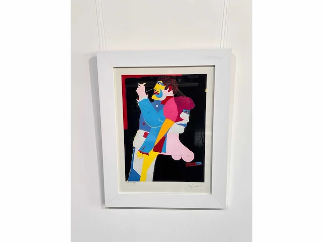 Richard lindner 1969 (after) - kamer te huur,, litho's 71x55 cm - ingelijst . 97x77 cm - afbeelding 7 van  7