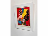 Richard lindner 1969 (after) - miss american indian, lithografieën 71x55 cm - ingelijst . 97x77 cm - afbeelding 2 van  7