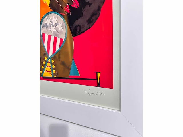 Richard lindner 1969 (after) - miss american indian, lithografieën 71x55 cm - ingelijst . 97x77 cm - afbeelding 4 van  7