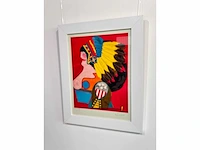 Richard lindner 1969 (after) - miss american indian, lithografieën 71x55 cm - ingelijst . 97x77 cm - afbeelding 6 van  7