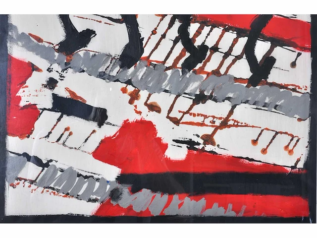 Richard tolmeyer - acryl op papier - ingelijst - afbeelding 3 van  6