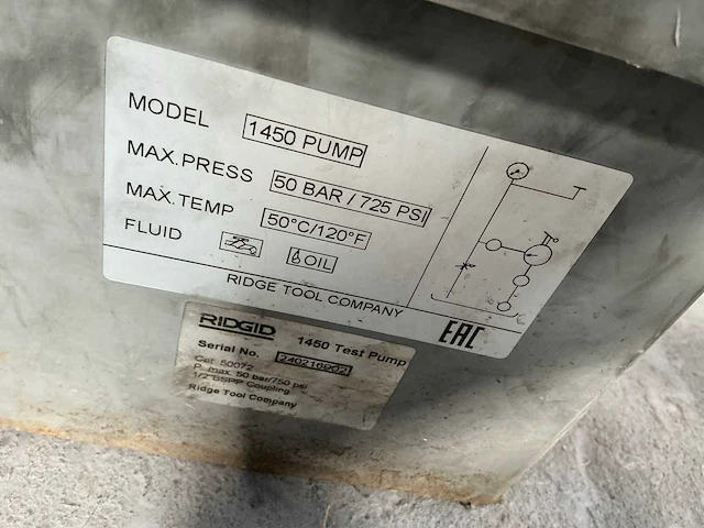 Ridgid 1450 druktestpomp - afbeelding 3 van  3