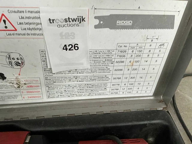Ridgid 550 reciprozaag te herstellen/onderdelen - afbeelding 4 van  4