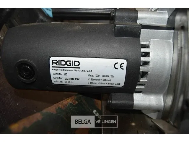 Ridgid 570 zaagmachine met list - afbeelding 6 van  7