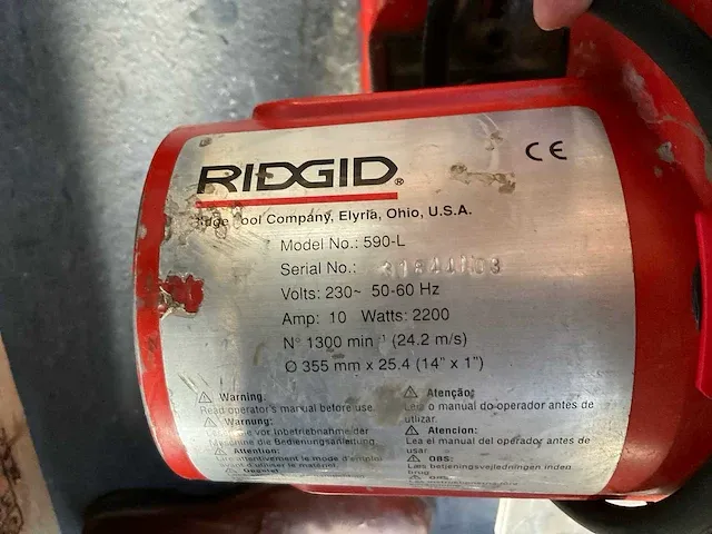 Ridgid 590-l afkortcirkelzaagmachine - afbeelding 3 van  4