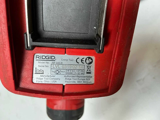 Ridgid rp 340-b accu perstang - afbeelding 6 van  6