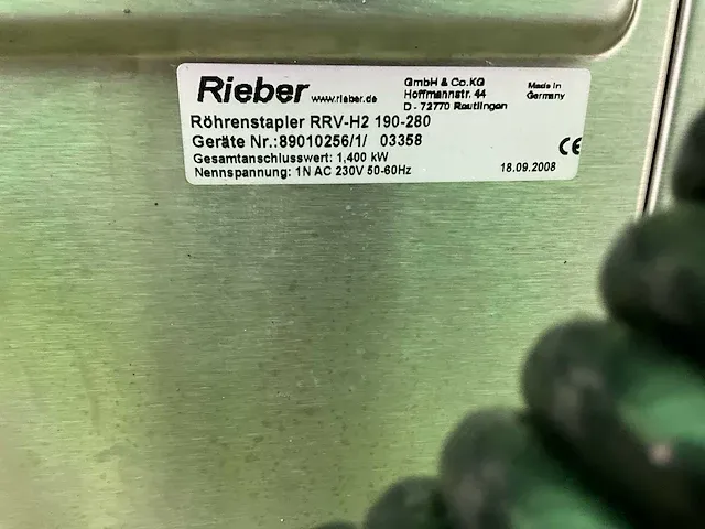 Rieber rrv-h2 190-280 bordenverwarmer - afbeelding 8 van  8