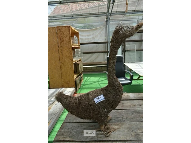 Rieten eend ±70cm hoog - afbeelding 1 van  2