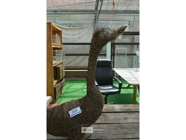 Rieten eend ±70cm hoog - afbeelding 2 van  2