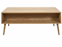 Rieten en houten salontafel 1 lade - afbeelding 6 van  6