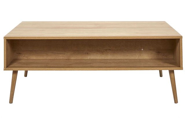 Rieten en houten salontafel 1 lade - afbeelding 6 van  6