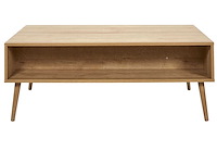Rieten en houten salontafel 1 lade - afbeelding 6 van  6