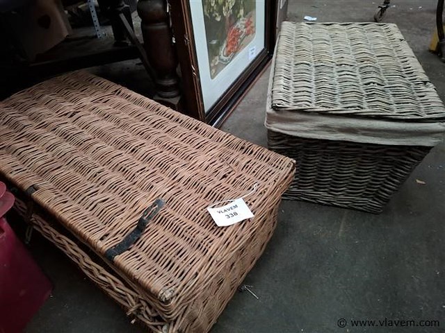 Rieten koffer - afbeelding 1 van  1