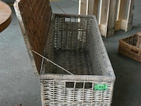 Rieten mand met deksel - afbeelding 4 van  5