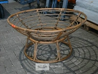 Rieten tafel uit 2 delen - afbeelding 1 van  4