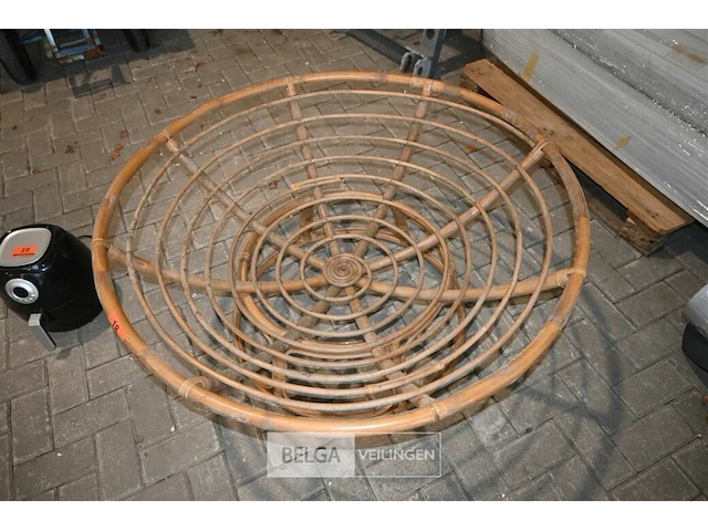 Rieten tafel uit 2 delen - afbeelding 2 van  4