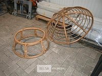 Rieten tafel uit 2 delen - afbeelding 3 van  4