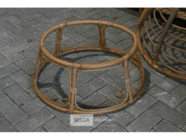 Rieten tafel uit 2 delen - afbeelding 4 van  4