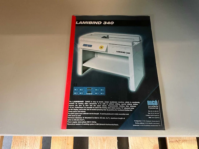 Rigo lamibind 340 semi-automatische thermosfles binder - afbeelding 14 van  14