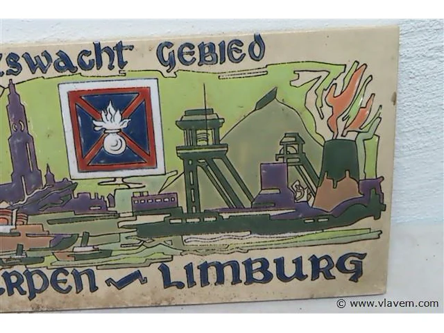 Rijkswacht gebied antwerpen-limburg embleem - afbeelding 3 van  3