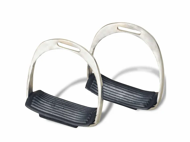 Rijzadelset 17,5" echt leer 12 cm 5 in 1 bruin - afbeelding 10 van  10