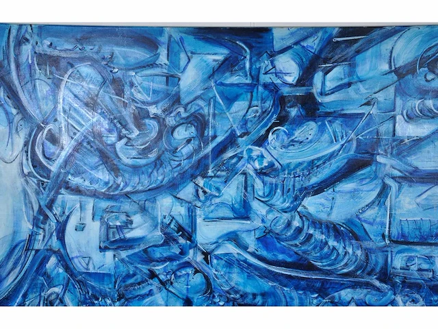Rik lina – phaysalia-polis, the floating city - olie op doek - 300×140 cm - afbeelding 2 van  16