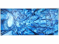 Rik lina – phaysalia-polis, the floating city - olie op doek - 300×140 cm - afbeelding 9 van  16