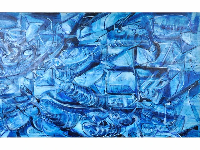 Rik lina – phaysalia-polis, the floating city - olie op doek - 300×140 cm - afbeelding 16 van  16