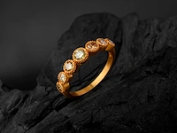 Ring 14k goud met natuurlijke diamanten 2.45 grm - afbeelding 3 van  4