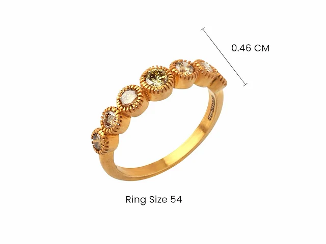Ring 14k goud met natuurlijke diamanten 2.45 grm - afbeelding 4 van  4