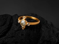 Ring 14k goud met natuurlijke diamanten 3.00 gm - afbeelding 2 van  4