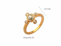 Ring 14k goud met natuurlijke diamanten 3.00 gm - afbeelding 4 van  4