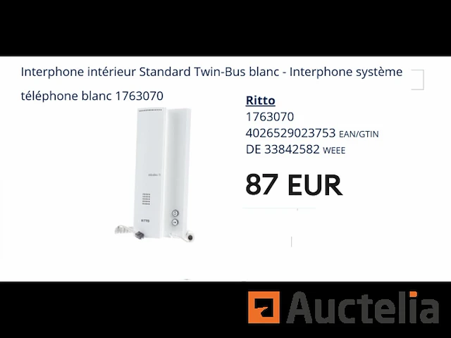 Ritto 1763070 intercom voor binnen - afbeelding 1 van  2
