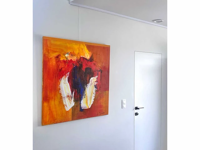 Robbert fortgens - abstracte compositie - olie op doek - afbeelding 4 van  15