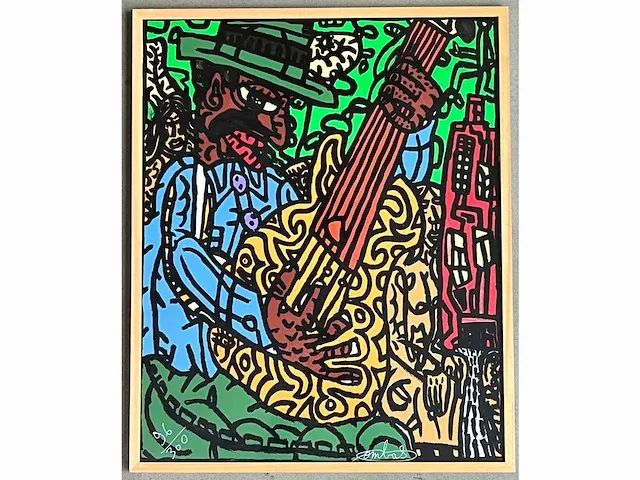 Robert combas (lyon 1957) buitenkans - afbeelding 2 van  5