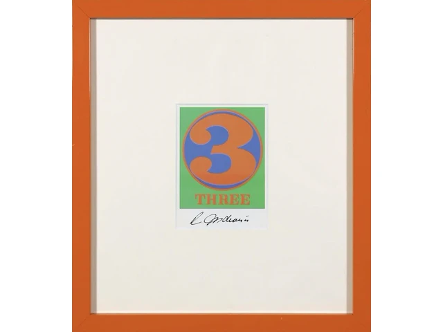 Robert indiana - three - gesigneerd - afbeelding 1 van  1