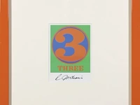 Robert indiana - three - gesigneerd