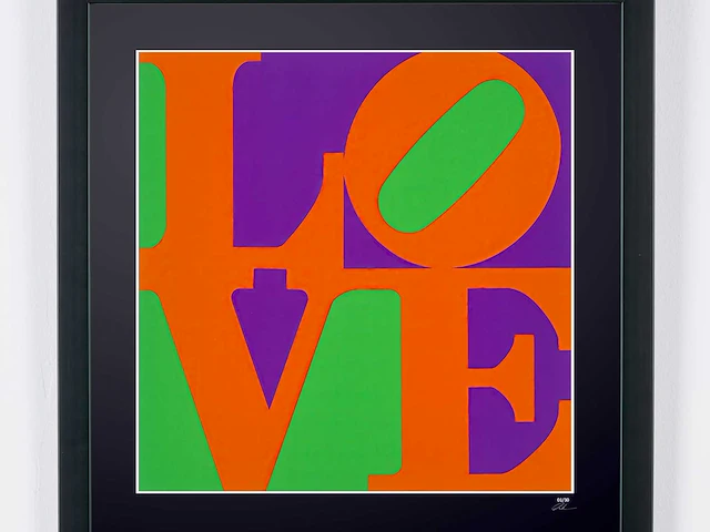 Robert indiana (after) - "love" n°1 - 50x50 cm - gelimiteerde oplage 30st - afbeelding 1 van  5