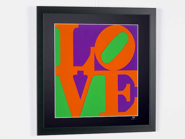 Robert indiana (after) - "love" n°1 - 50x50 cm - gelimiteerde oplage 30st - afbeelding 4 van  5