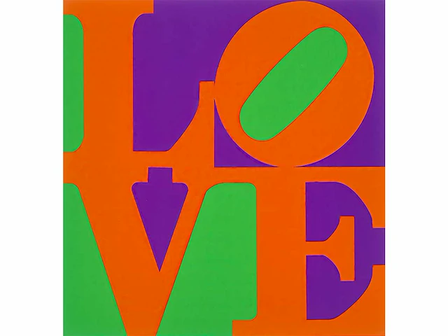 Robert indiana (after) - "love" n°1 - 50x50 cm - gelimiteerde oplage 30st - afbeelding 5 van  5