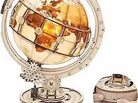 Robotime 3d houten puzzel lichtgevende globe - afbeelding 1 van  4