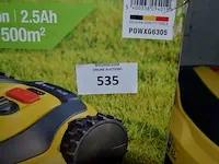 Robotmaaier powerplus powxg6305 18li-ion 2.5af max. 500m2 met toebehoren en lader nieuw in doos - afbeelding 6 van  13