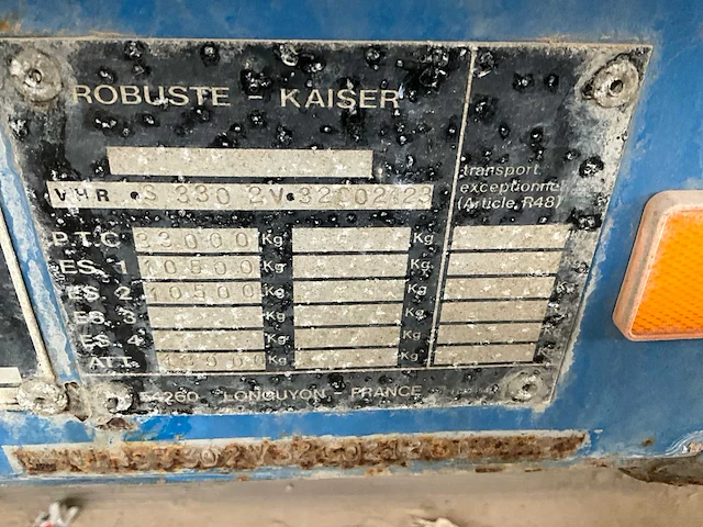 Robuust kaiser s3302v37 oplegger kipper - afbeelding 2 van  11