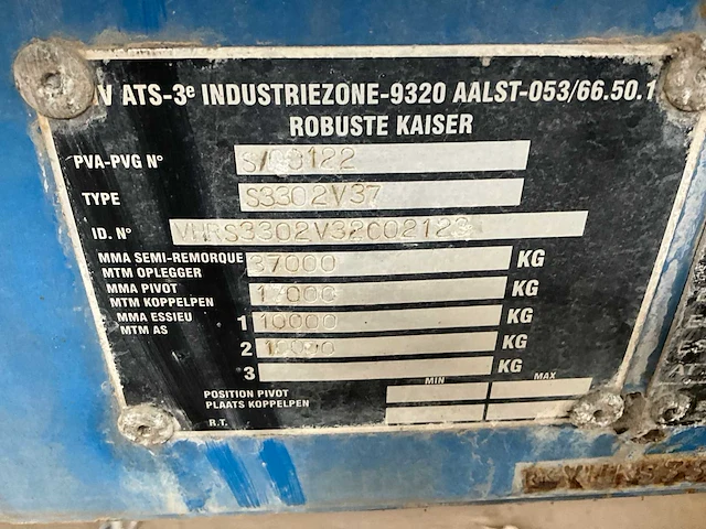 Robuust kaiser s3302v37 oplegger kipper - afbeelding 3 van  11
