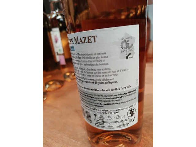 Roche mazet merlot rosé 2021 12% - afbeelding 4 van  4