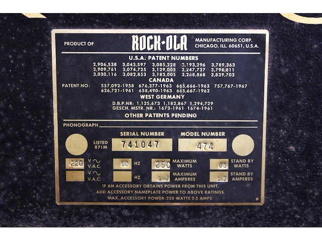 Rock ola sybaris jukebox - afbeelding 2 van  10