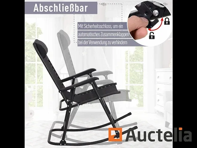 Rocking rocker zetel met 1 opvouwbaar kussen - afbeelding 6 van  6