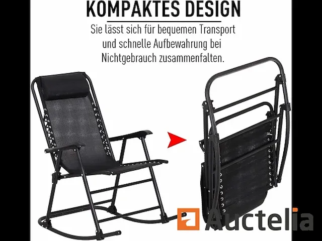Rocking rocker zetel met 1 opvouwbaar kussen - afbeelding 3 van  6