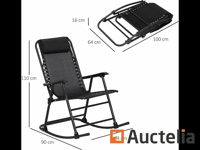 Rocking rocker zetel met 1 opvouwbaar kussen - afbeelding 5 van  6